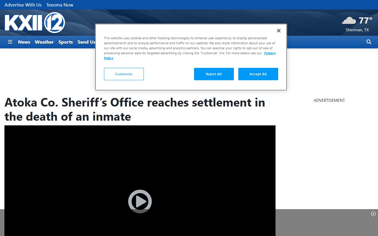 Atoka County arrest records and court charges and county jail litigation news